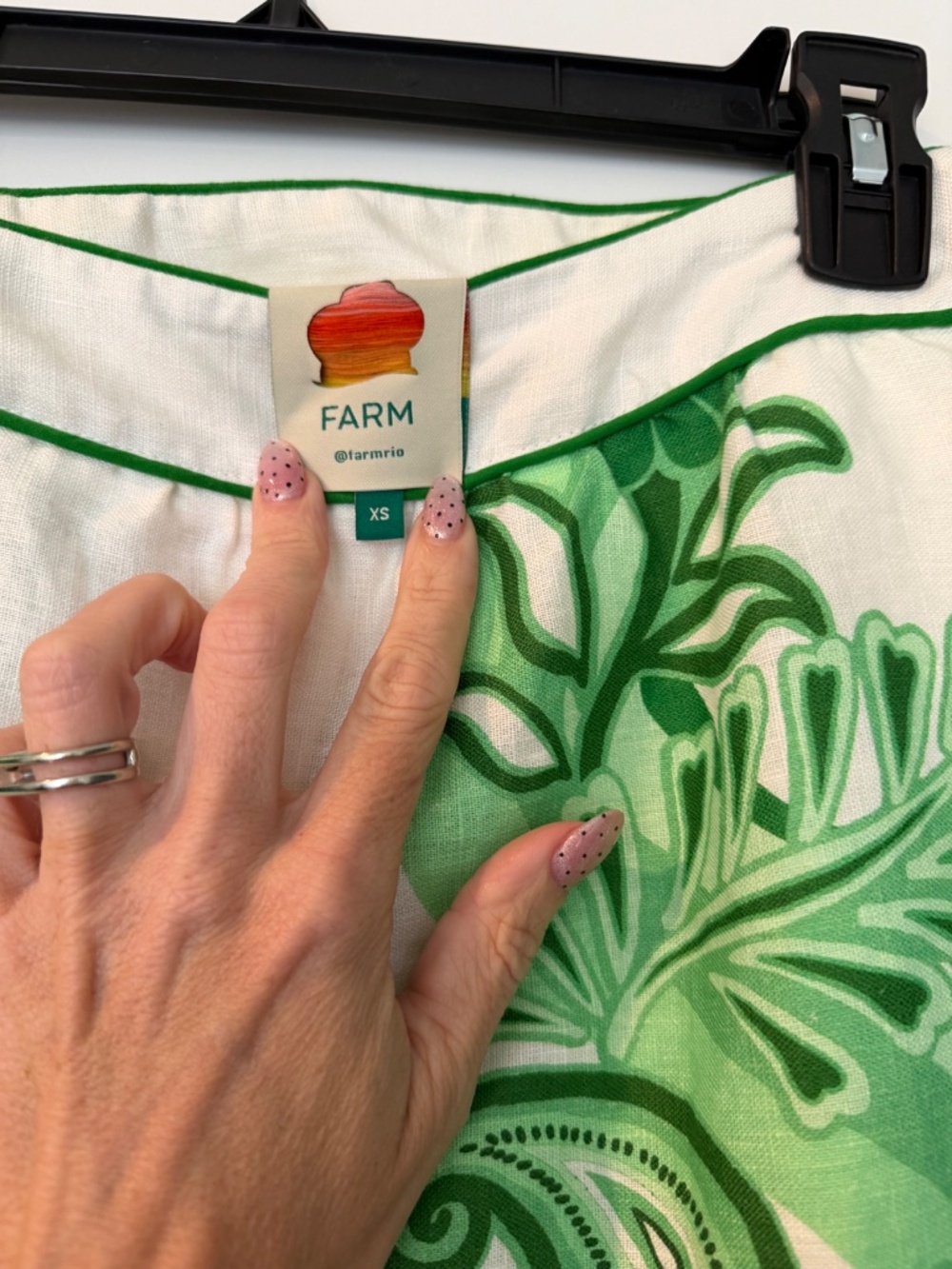 Farm Rio Festival Green Midi Skirt & Blouse - Picture 11 of 16